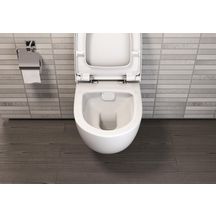 ALTERNA Pack WC suspendu Alterna Daily O2 courte sans bride avec abattant recouvrant Slim frein de chute declipsable CDL ELEC