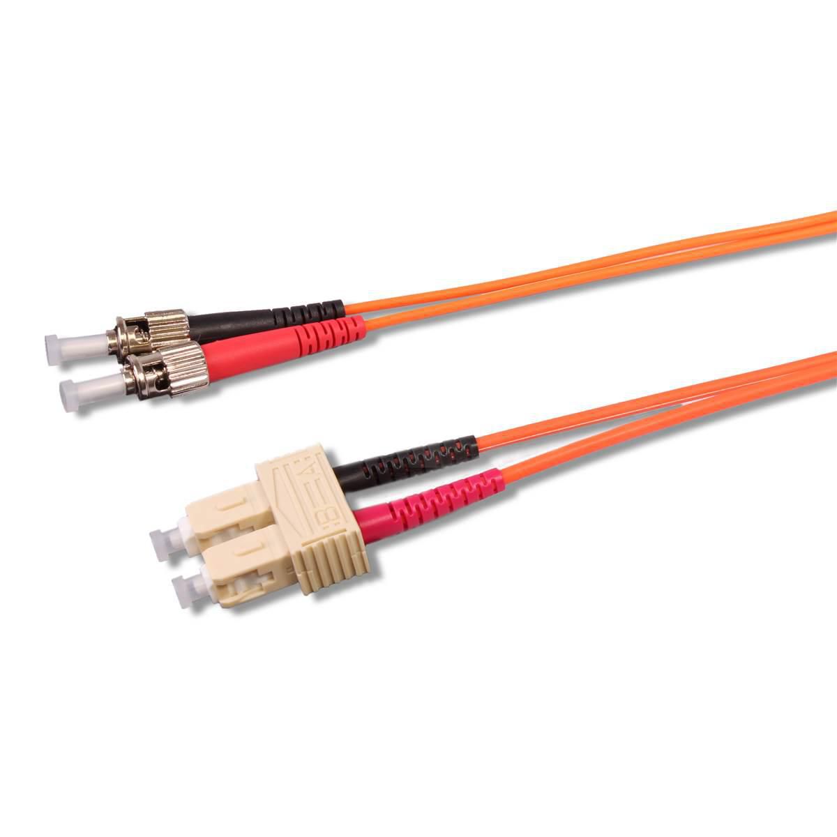 Jarretière optique multimode OM1 62,5/125 Duplex SC-ST - longueur 2 mètres Réf. 21012