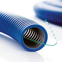 Gaine ICTA 3422 Turbogliss - bleue - avec tire-fils - diamètre 25 mm - couronne de 100 mètres