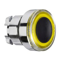 Harmony XB4 - tête poussoir lumineux - del - affleur anneau lumin - diamètre 22 - jaune Réf. ZB4BW983