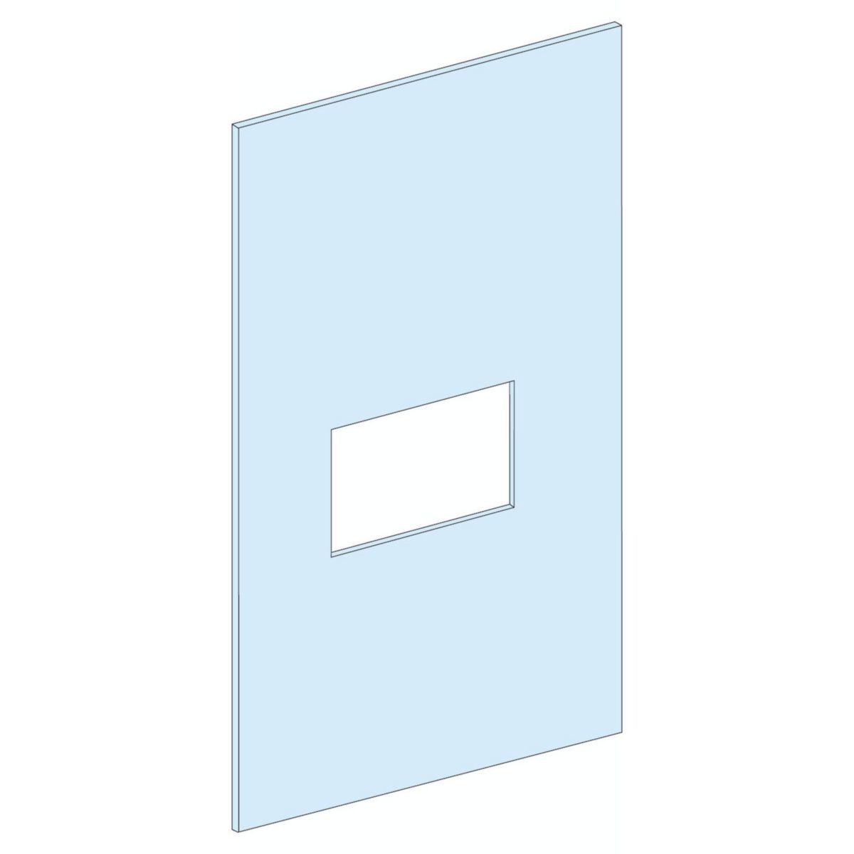 PrismaSeT G Active - plastron découpé pour NSX250 - acier - vertical - contrôle par maneton/poignée rotative - pour gaine d'armoire/coffret de largeur 300 mm et de hauteur 400 mm - blanc RAL 9003 Réf. LVS03253