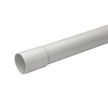 Tube IRL Mureva Tube - conduit rigide tulipé - gris RAL 7035 - longueur 3 m - diamètre externe 40 mm