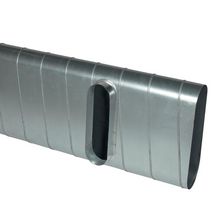 Piquage droit oblong sur plat galvanisé PDOP - Longueur 545mm x 165mm - Piquage oblong à 90° sur partie plane 11063406