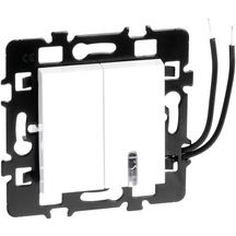 Interrupteur VV non lumineux+ Interrupteur VV lumineux ou témoin bleu 61812