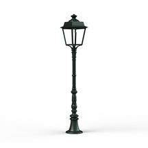 Pilier Place Des Vosges 1 Evolution - version modèle 11 - hauteur 1310 mm - E27 - IP65 - diffuseur en méthacrylate clair - pilier en aluminium - couleur gris ardoise 059 Réf. 150029059
