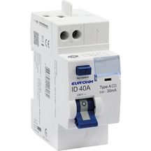 Interrupteur différentiel 40A 1P+N 30mA connexion haut/haut cxion rapide Classe A  NF réf: 23540