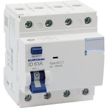 Interrupteur différentiel 63A 3P+N 30mA connexion haut/bas vis Classe AC    NF réf: 23940