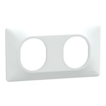 Ovalis - Plaque de finition - 2 postes Horizontal - entraxe 71mm - Blanc Réf. S320704