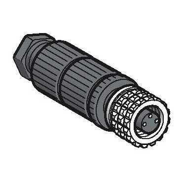 Télémécanique - Connecteur Précâblé Femelle, M12, 4 Broches, Angle