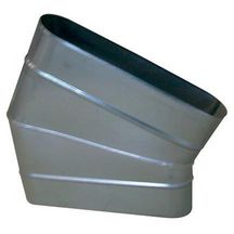 Coude horizontal oblong galvanisé CHO à 30° - Longueur 360mm x hauteur 80mm  11063201