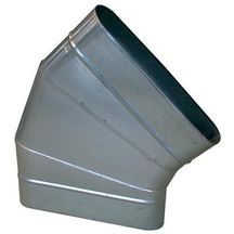 Coude horizontal oblong galvanisé CHO à 45° - Longueur 360mm x hauteur 80mm  11063161