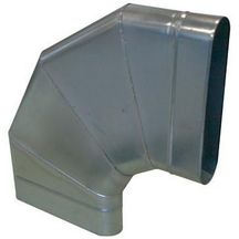Coude horizontal oblong galvanisé CHO à 90° - Longueur 410 mm x hauteur 165 mm  11063124
