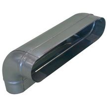 Coude vertical oblong galvanisé CVO à 90° - Longueur 545mm x hauteur 165mm 11063246