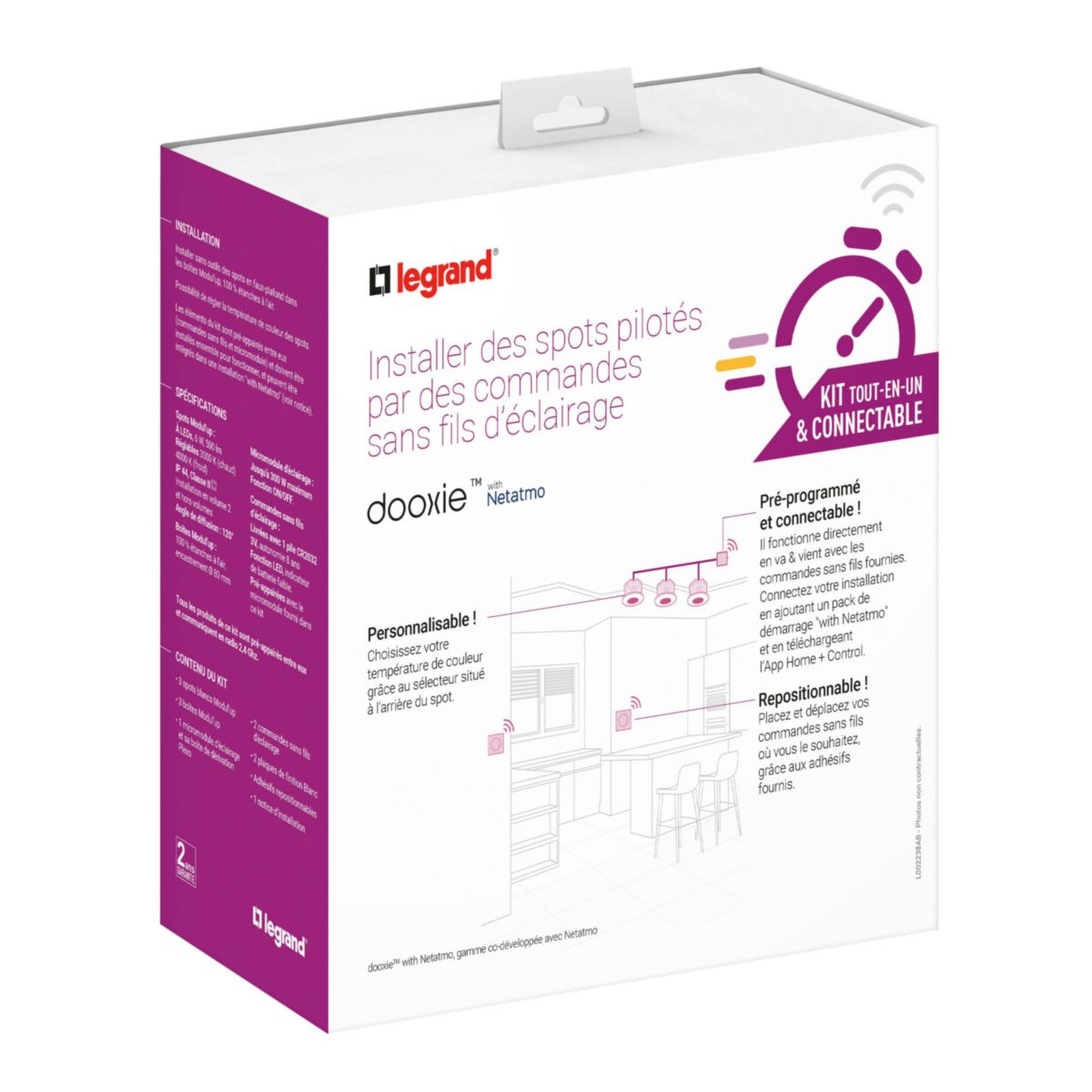 LEGRAND Legrand kit Modul'up avec 3 boites Modul'up + 3 spots IP44