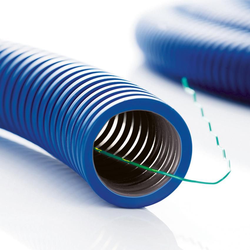 Gaine ICTA 3422 Turbogliss - bleue - avec tire-fils - diamètre 20 mm - couronne de 100 mètres