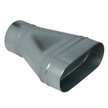 Réduction oblongue cylindrique tangentielle galvanisé sur plat ROCTP - Longueur 450mm x Hauteur 100mm - Diamètre 250mm  11063969