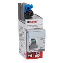 interrupteur différentiel DX3-ID Vis/auto 2P 230V~ 63A type AC -30mA-départ haut- 2 M Ref.411650 interrupteur différentiel DX3-ID Vis/auto 2P 230V~ 63A type AC -30mA-départ haut- 2 M Ref.411650