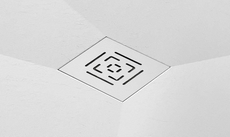 Receveur Alterna Daily'O 120 x 90 cm ardoise blanc