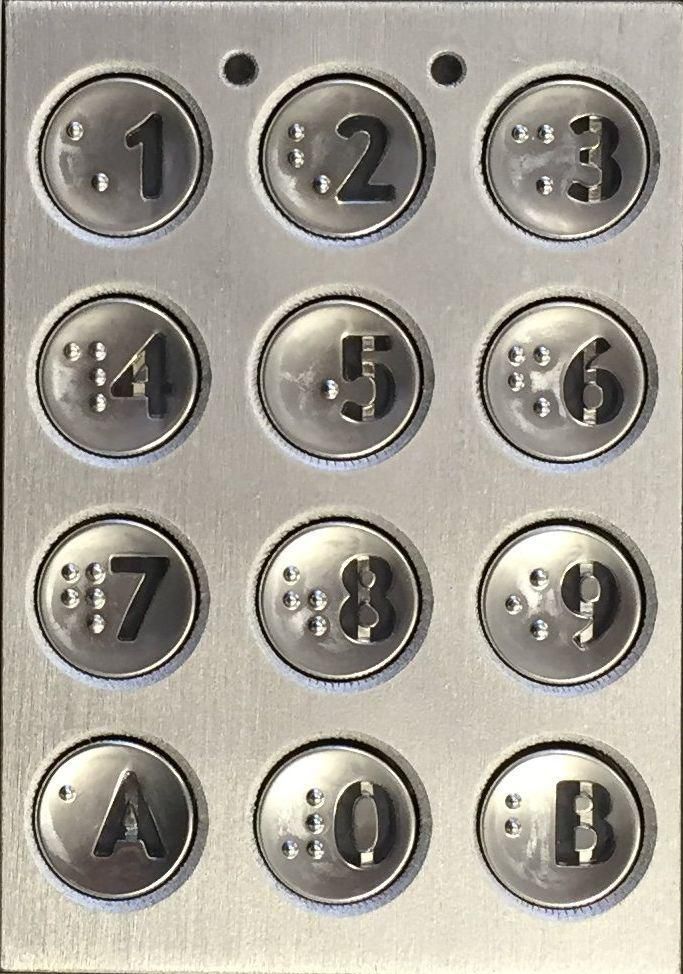 Clavier lumineux 12 touches en remplacement du clavier 1032/102 lors de phase de maintenance Réf. 19945 / 1032/103