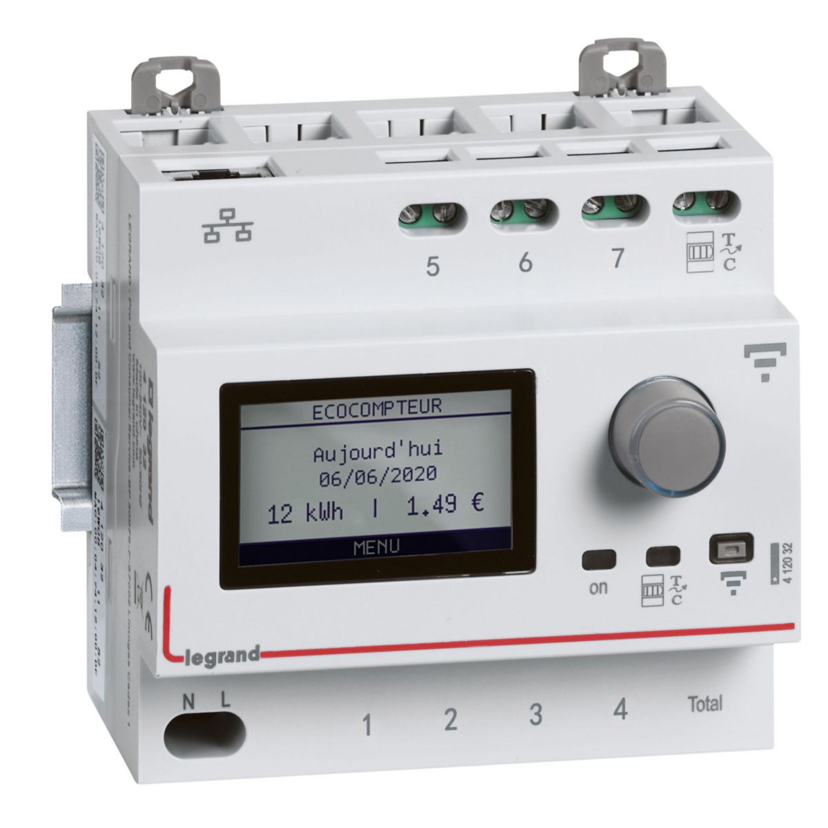 Ecocompteur modulaire connecté pour mesure consommation sur 5 postes - 5 modules Réf. 412032