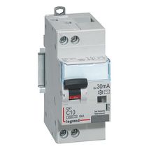 Disjoncteur différentiel DX3 4500 V is/V is -U+N 230V ~ 10A typeAC 30mA 6kA -courbe C 2M Ref.410704