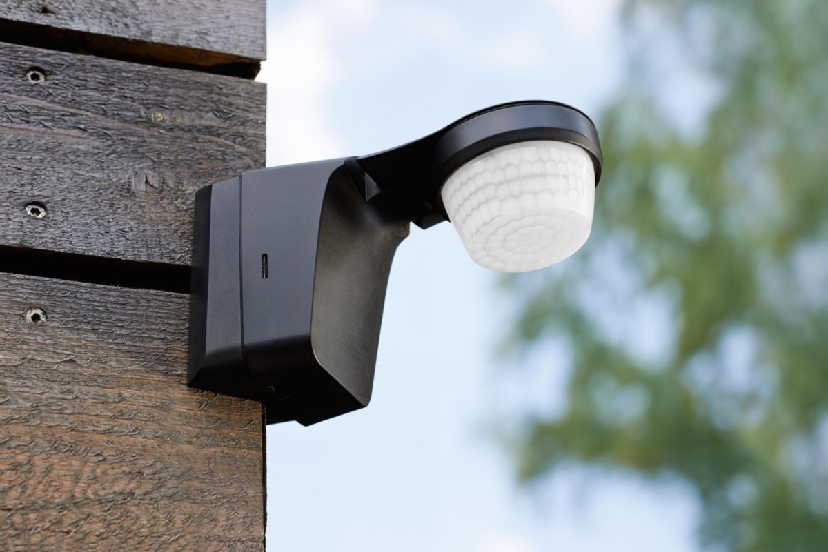 THEBEN Détecteur de mouvement noir pour installation extérieur. Angle de détection 180