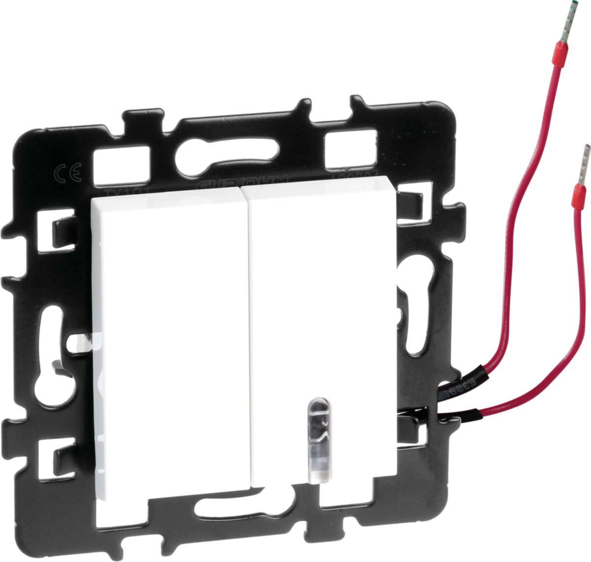 Interrupteur VV non lumineux+ Interrupteur VV lumineux ou témoin bleu 61812