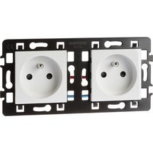 Prise double précablée 61863