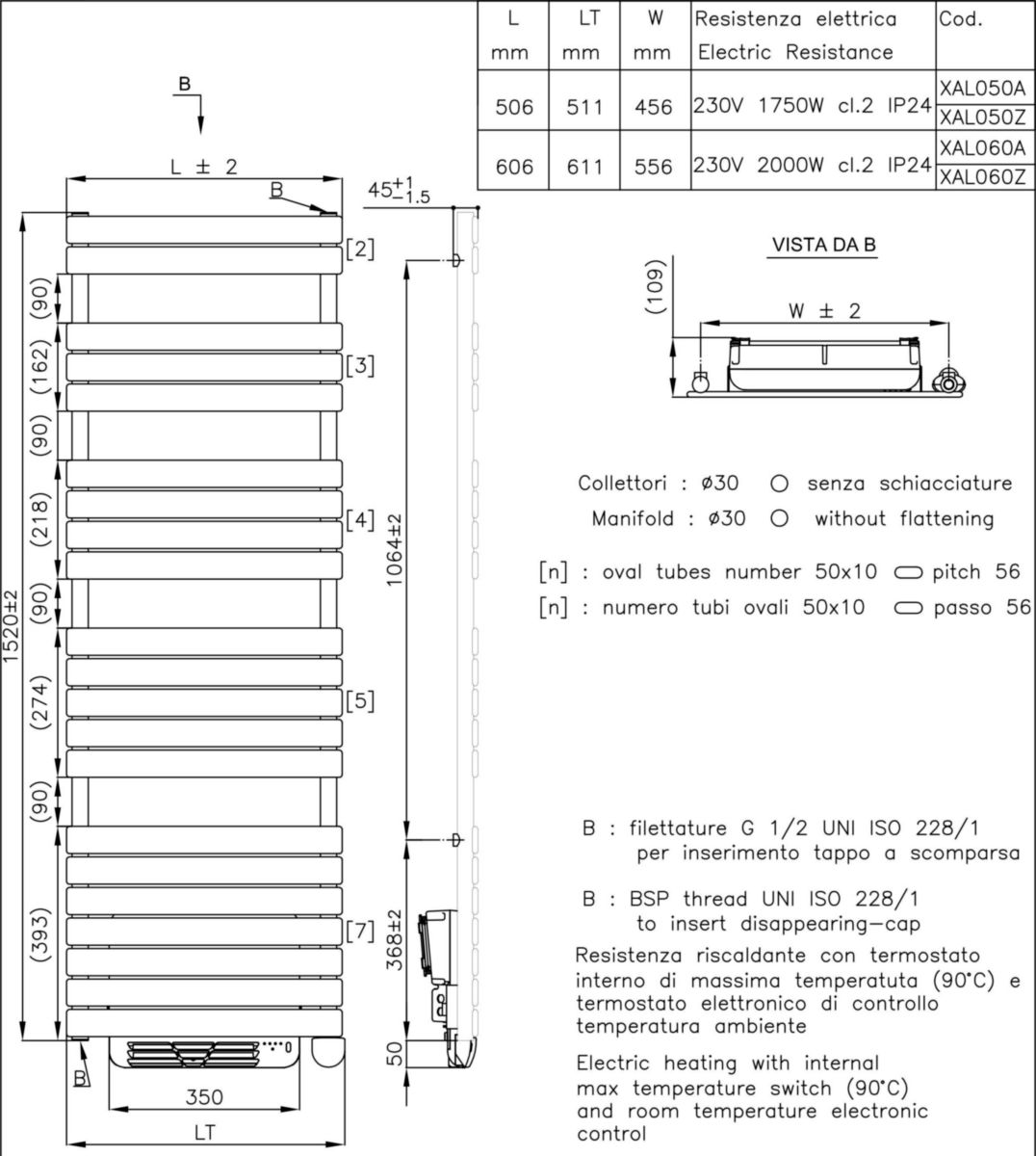 Sèche Serviette Alterna Concerto 2 Mode D emploi ALTERNA - Sèche-serviettes électrique Alterna Concerto avec soufflerie 2 H:  1520 L: 606 1000 + soufflant 1000W blanc | CDL ELEC